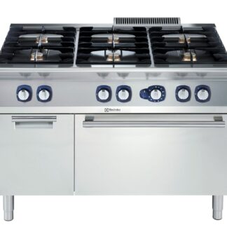 FORNUIS, GAS, 6 BRANDERS, GAS OVEN, KAST, 1200 MM