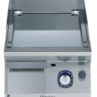 BAKPLAAT, 1 ZONE, GLAD, GEPOLIJST CHROOM, 400 MM, TOPMODEL, GAS