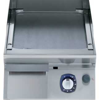 BAKPLAAT, 1 ZONE, GLAD, GEBORSTELD CHROOM, 400 MM, TOPMODEL, GAS